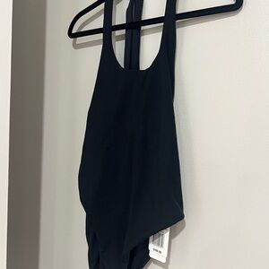 L*SPACE Black Ribbed Phoebe One-Piece Swimsuit